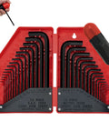 31-Piece Hex Key Wrench Set Go-To For Home DIY And Auto Enthusiasts, L Shape Chrome Vanadium, with visible red case
