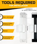 Dimensions and color options for Sliding Door Lock With Double Deadbolt Security For Homes And Rentals, Kid Safe And Easy To Install