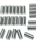 Top Grade 25 Pack Of 6Mm X 12Mm 304 Stainless Steel Dowel Pins And Precision Metal Shelf Pegs, displayed in rows.