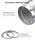 Beefy Flexible 4 Inch Dryer Vent Hose 10 Feet Aluminum Ducting with stainless steel clamps detail