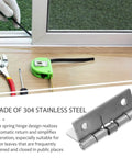Hardcore Stainless Steel Self Closing Hinges Rock Solid Spring Loaded Door Hardware for frequent use with 304 stainless steel.
