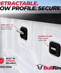 Retractable Tie Down Anchors Inner Bed Mount 2 Pack Chevy GMC Trucks Flush Mount with snap open design for quick connection.