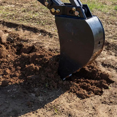 24 Inch Front And Backhoe Bucket With Hydraulic Tilt, Beefy Carbon Steel Teeth, Excavator Attachment Digging Soil