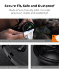 4 In 1 Center Pinch Lens Cap Kit With Anti Loss Keeper Leash And Microfiber Cloths For 49mm Lenses, easy lens cleaning