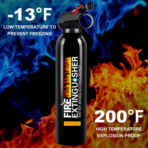 Portable Home Fire Extinguisher Kit 8 In 1 A B C K 620ml With Mounting Bracket For Vehicle Boat Kitchen RV Truck Office Easy Access