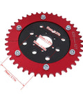 Heavy Duty Split Sprocket Hub Adapter Fits Baja Massimo Mini Bike Go Kart 42 Tooth Gear with detailed measurements.