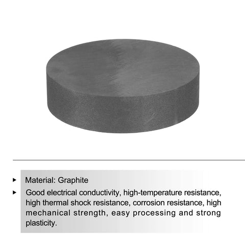 Round Graphite Block Disk Ingot High Purity Graphite Electrode Plate Sheet 80x20mm For Melting Casting And Electrolysis