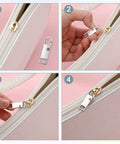 Step-by-step attaching 10 Piece Upgraded Metal Zipper Pulls Set With Detachable Tabs For Luggage, Suitcases, Backpacks, Jackets