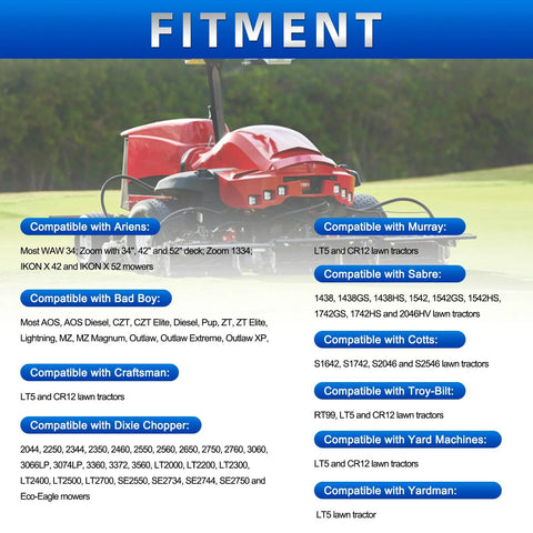 Lawn mower ignition switch with key, 5 terminals; compatible with multiple brands (MTD, Craftsman, Ariens, Murray).