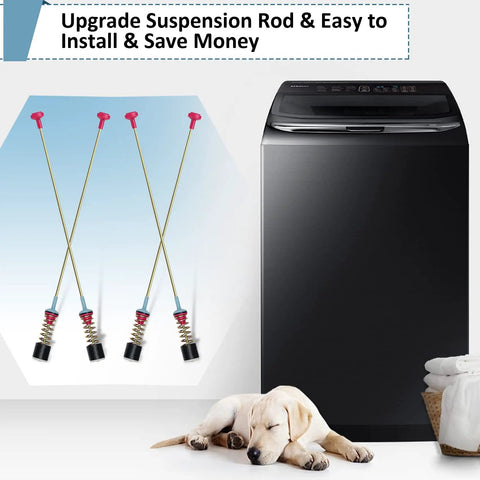 Premium Replacement Suspension Rods Kit For Samsung Washers DC97 18610F And DC97 18610A Fit WA50M7450AW A4 WA54M8750AW A4 WA52M8650AV A4 WA52M7750AV A4 28.3 Inch Heavy Duty Support Easy Install With 3 Year Warranty