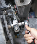Using Durable 94 Piece Socket Set With Case 1/4 Inch And 1/2 Inch Drive Pro Grade Mechanics Tool Kit on motorcycle