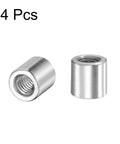 M6 X 10mm X 10mm Round Weld Nuts In 201 Stainless Steel Hella Strong for shop projects, pack of four, detailed view.