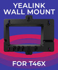 Badass Hold VoIP Desk Phone Wall Mount Bracket Compatible With T46U T46S T46G Kit, heavy duty black mount for T46X models.