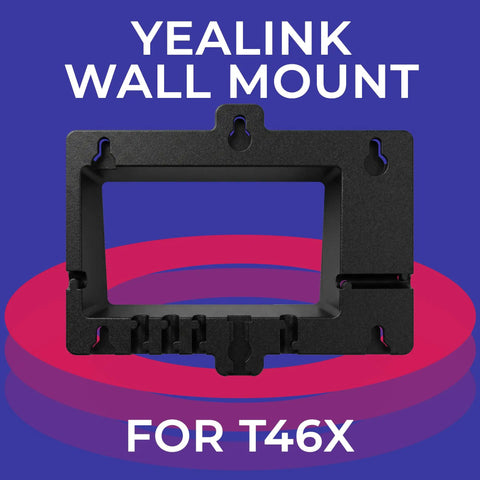 Badass Hold VoIP Desk Phone Wall Mount Bracket Compatible With T46U T46S T46G Kit, heavy duty black mount for T46X models.