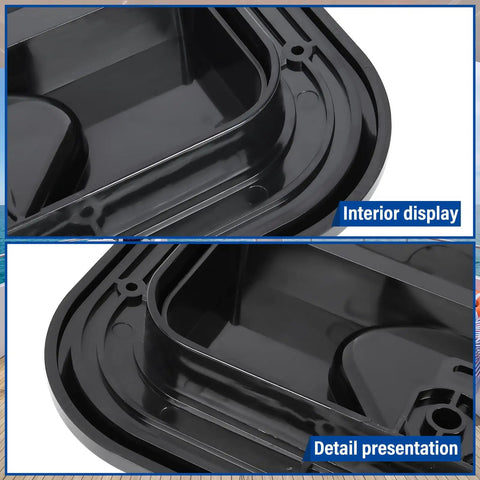 Heavy Duty Boat Hatch Cover Built Like A Tank With Premium Abs Plastic For Tight Deck Access features an interior display and detail presentation.