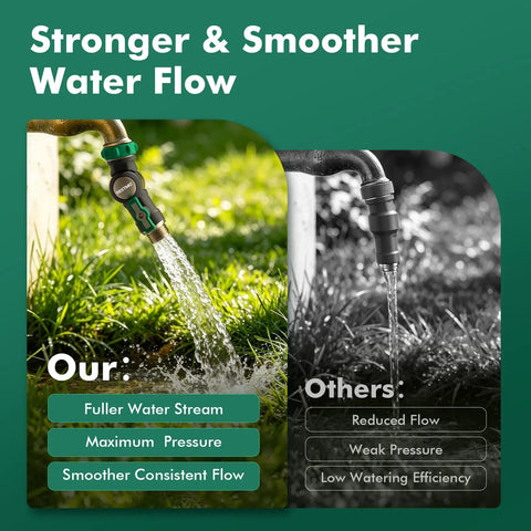 Beefy Heavy Duty Metal Water Hose Elbow Connector With 360 Degree Swivel Inlet And 180 Degree Swivel Outlet, Flexible Angled Hose Fitting For Tight Spaces And Hard-To-Reach Faucets, brass hose elbow on garden faucet