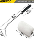 Pro Grade Small Paint Roller Kit Packed With One Frame And Ten Premium Covers Tailored For Fences Balusters Pipes And Tubes Slips Into Cramped Spots Like Butter Constructed To Resist Flaking guarantees a clean double-sided paint roller with a foam cover.