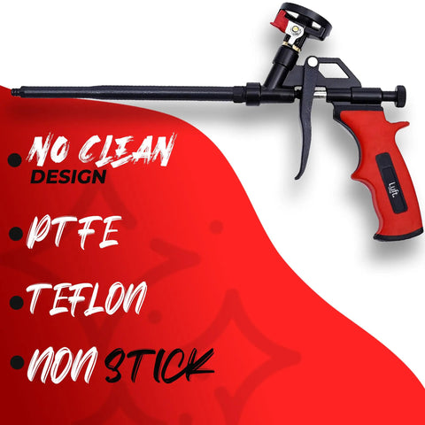 Expanding Foam Gun Kit With Two Metal Dispensing Guns And Nine Extenders For Caulking Filling And Sealing Homes For DIY Pros