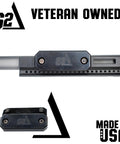 External Forend Weight Kit For M-LOK Rails, 12 Oz Nitride Coated Carbon Steel, mounted on rifle for improved stability
