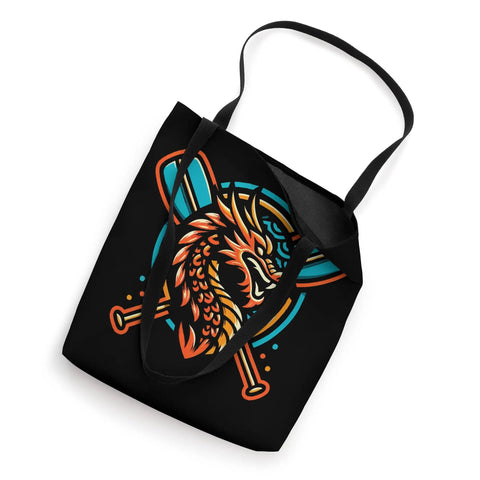 Dragon Boat Paddler Tote Bag For Dragonboating Fans And Teams, Race Day Go To Gear Carrier For Men And Women with vibrant dragon design