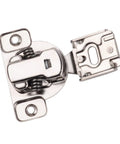 Nickel Plated Soft Close Cabinet Hinges With Half Inch Overlay Ten Pack Includes Mounting Screws And Hardware