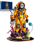 Steampunk Diver Building Set For Adults With 1287 Pieces, Deep Sea Explorer Robot Model prominently displayed