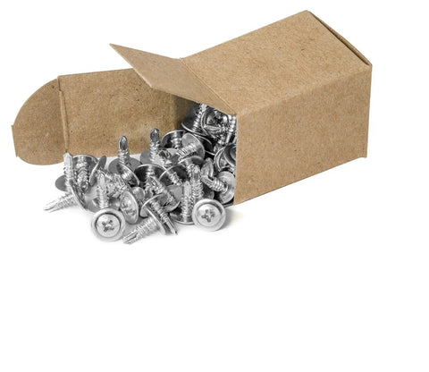Box of Size 8 By 1/2 Inch Phillips Modified Truss Head Self-Drilling Tek Screws For Sheet Metal And Wire Lath To Metal Studs, Zinc Plated Steel