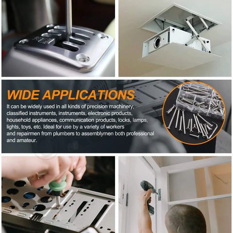 Kickass M6 Connector Bolt And Cap Nut Assortment Kit For Furniture Joints and Desk Assembly Includes Rock Solid Hex Socket Screws in application scenes.