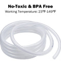 Coiled 1-inch ID clear braided PVC tubing; transparent, flexible reinforced plastic hose
