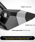 Nilight front bumper winch plate for Jeep Wrangler JK/JKU with integrated LED light, black powder-coated carbon steel