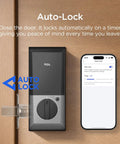 Next Level Palm Vein Smart Lock With Heavy Duty Deadbolt for Secure Front Doors with auto-lock feature and mobile app.