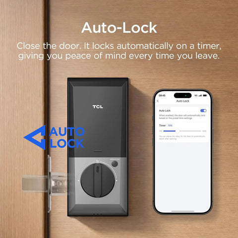 Next Level Palm Vein Smart Lock With Heavy Duty Deadbolt for Secure Front Doors with auto-lock feature and mobile app.