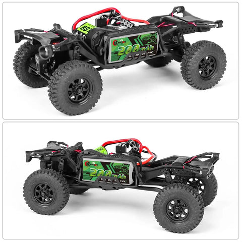 RC truck with 2 Pack 7.4V LiPo Battery 2S 20C 200mAh Rechargeable Lithium Battery With PH2.0 Plug For RC Cars Trucks Axial SCX30