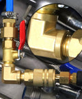 Five Piece 90 Degree Brass Pipe Elbow Fitting With Two One Quarter Inch NPT Female Ends Barstock Street Elbow for DIY plumbing.