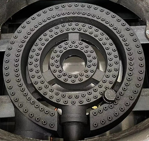 12 Inch Three Ring Gas Burner For Chinese Wok Ranges With 110,000 BTU Natural Gas Power High-Heat 3-Ring Stove Head