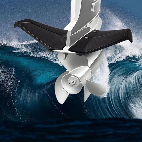 Outboard Hydrofoil Stabilizer For 50 To 300 HP Motors Reduces Drag And Fuel Savings Eliminates Bow Rise Improves Planing Stability