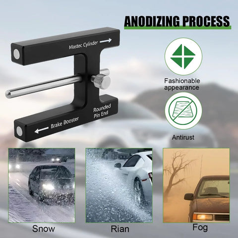 Front view Amazon Sandfren brake booster adjustment tool, aluminum magnet design, push rod gauge, universal SUV/Truck/RV