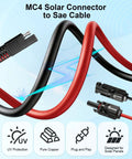 Solar Panel Connector To SAE Adapter Cable 1FT 10AWG With Fuse And Polarity Reversal For RV Solar Charger Kit image
