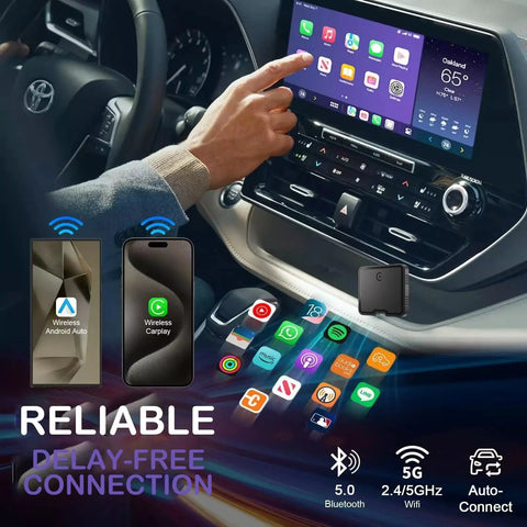 Wireless Portable 7 Inch Touchscreen Car Stereo With Bluetooth Voice Control HD 1080p Display Backup Camera GPS Navigation