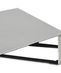 Game Changing Steel V Block Manual Work Positioner Attachment For Smooth Heavy Loads Adjustable Hand Crank Fits Confined Spaces Easy Install No Sweat Rigging Gear 16 By 16 By Three Quarter Inches, side view showing steel structure.