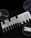 Pro Grade Model Tools Kit For Car Model Building And Metal Bending, stainless steel etching plate with bending device details shown