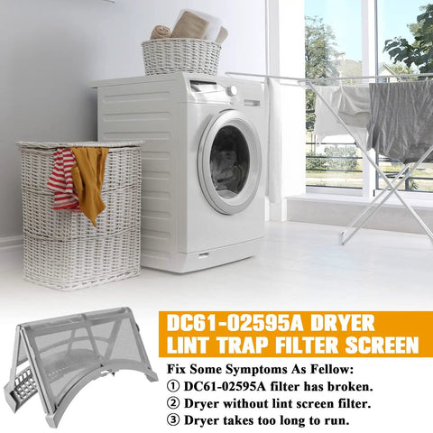 Must Have Dryer Lint Trap Screen Replacement For Samsung Dryers beside laundry baskets.