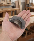 Super Sturdy Vintage Bronze Shell Cup Pulls For Cabinets And Drawers Dead Simple Install Iron Hardware Set in a hand.