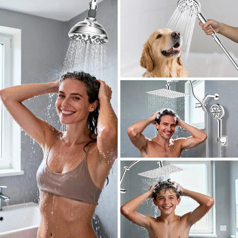 All Metal Shower Flow Control Valve With Brass Shut Off And Metal Lever, G One Half Inch Thread, Water Regulator For Handheld Shower Or Bidet Sprayer, Chrome Finish, Durable Brass Body, Easy Water Volume Control on shower setup