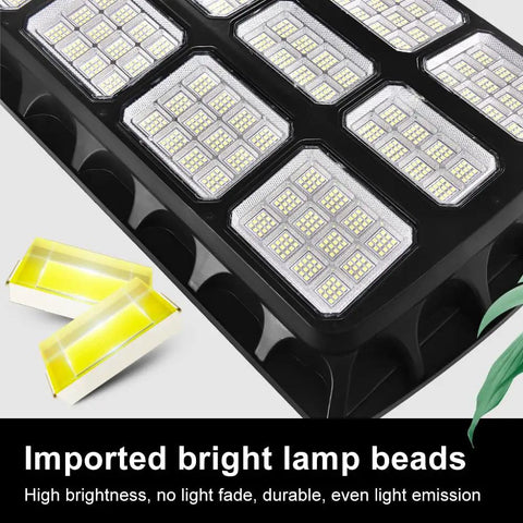 Close-up of 1536 LED chips on Ultra Bright Solar Street Light Outdoor Waterproof 80000LM Solar Powered Security Flood Light.