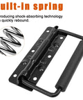 2 Pack 4.9 Inch Heavy Duty Spring Loaded Stainless Steel Surface Mount Chest Handles With Rubber Grip, close-up of built-in spring