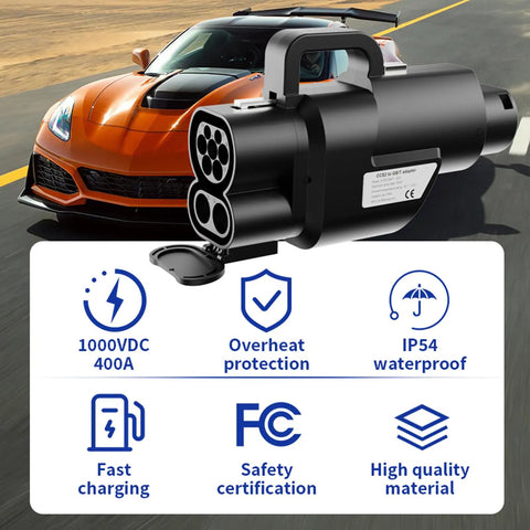 Heavy Duty CCS2 To GBT DC Adapter 400 Amp Fast EV Charging Connector with high quality material, waterproof design, and overheat protection.