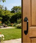 Heavy Duty Barn Door Handles 7.5 Inch Cast Iron Gate Pulls For Outdoor Gates Sheds And Sliding Barn Doors In Black Matte Finish