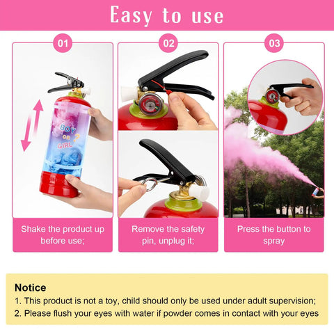 Go Hard On This Premium Gender Reveal Fire Extinguisher Two Pack Delivering Hella Long Powder Spray For A Totally Legendary Boy Or Girl Baby Shower