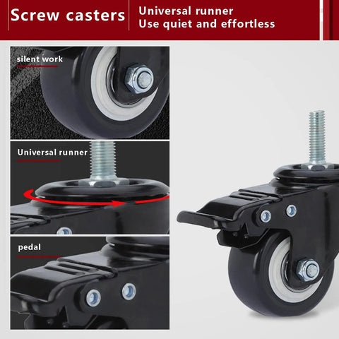 Top Notch Locking Casters Set Of Four Featuring Dead Silent Polyurethane Tires And Heavy Duty Steel Cores That Run Smooth Like Butter On Hard Floors Built Tough For Daily Grind Without Any Annoying Clatter